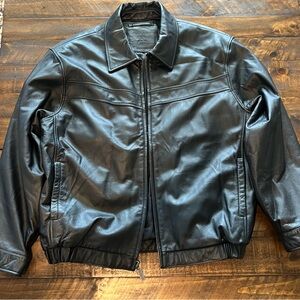 Roundtree & Yorke Black Leather Jacket